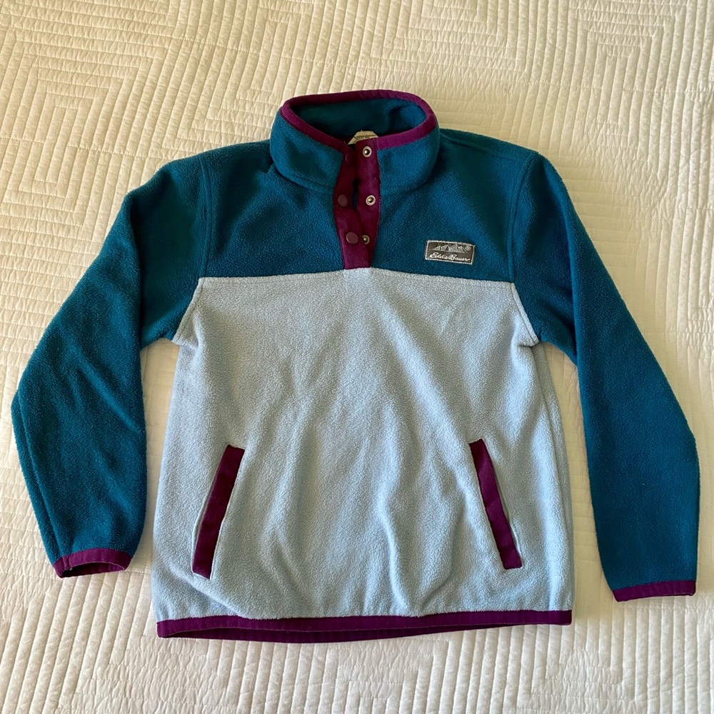 Eddie Bauer Girls' Quest Fleece Snap-Neck Pullover XS 5-6